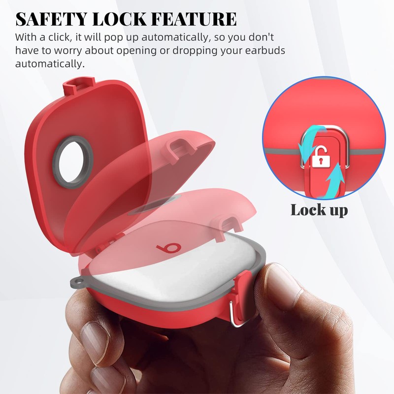 [Upgrade Secure Lock] Case for Beats Fit Pro 2021, WOFRO