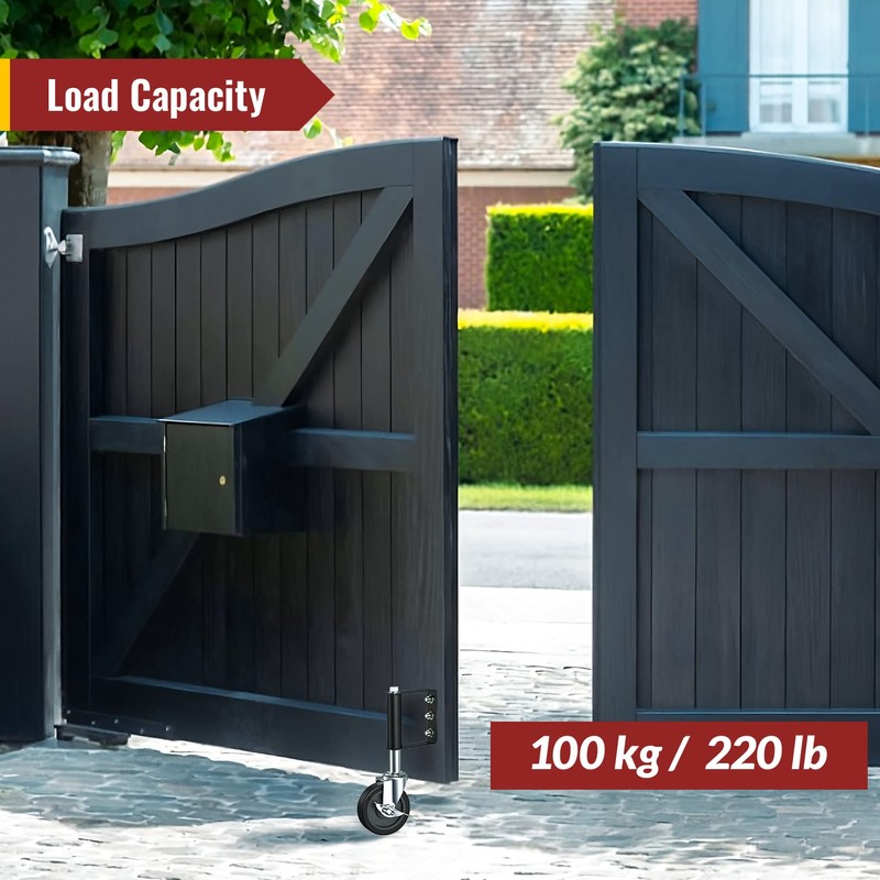HOLKIE Heavy Duty Gate Caster, Spring Loaded Gate Wheel, Swivel