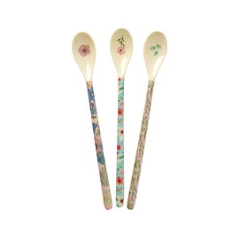 Rice Latte Melamine Spoon Flower Print Set of 6