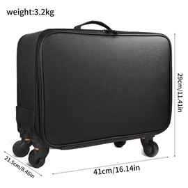 Large Capacity Rolling Makeup Case, Multi-layer Storage Makeup Trolley Case, Waterproof Makeup Travel Case with Rotating Wheels, Makeup Organizer