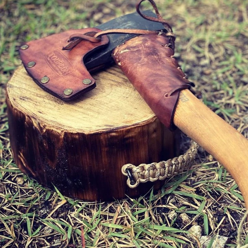 TOURBON Hatchet Axe Blade Protective Cover for Hatchet Neck Guard