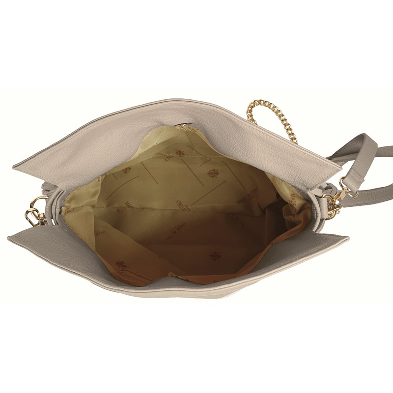 Samantha Look Women's Genuine Leather Shoulder Bag, Made in Italy,