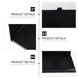 TEHAUX 2pcs Shockproof Memory Card Storage Case Black Holder for Micro Cards Durable Organizer for Photographers Tidy Convenient Access