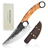 STARFISH 6 Inch Full Tang Forged Viking Chef Knife, 440A