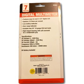 7 Function Digital Multimeter for Precise Electronic Measurements & Tests Digital Amp OHM Volt Meter ACDC Voltmeter by Cen-Tech