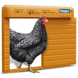 Automatic Chicken Coop Door, LCD Display Chicken Door with Anti-Pinch Feature, Auto Chicken Coop Door with Timer & Light Sensor