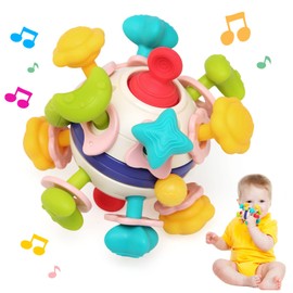 JoyLife Baby Beißspielzeug ab 3 Monate Greifball Baby-Spielzeug sensorische Beißring-Spielzeuge Montessori Rassel Spielzeug für Babys 0 3 6 Monate Geschenk für Neugeborene Kleinkinder 0-12 Monate