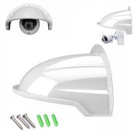 CTXSumTec Universal Sun Rain Shade Camera Cover Shield Wall Mount Bracket Case for Nest/Ring/Arlo/Dome/Bullet Outdoor,Security Camera Protection Case Camera (White)