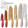 14-Piece Kitchen Knife Set - Stainless Steel Knives, Safety Sheaths