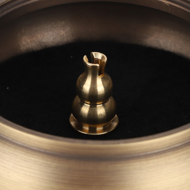 Household Brass Incense Burner Incense Burner Holders Craft Decoration (Round