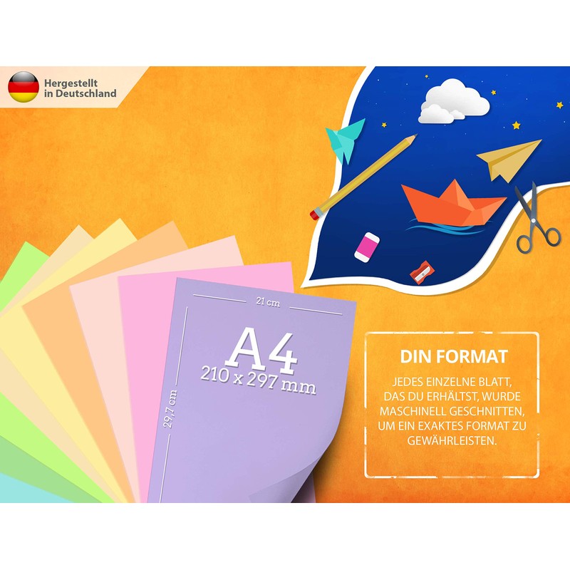Colourful Paper Pastel Photo Card DIN A4 - 300 g