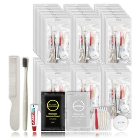 Kits de Artículos de Tocador para Personas Sin Hogar, Kits de Higiene Personal para Paquetes de Cuidado de Personas Sin Hogar, Suministros a Granel, Tamaño de Viaje Desechable, Juego de