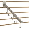 5 J Hook Slatwall Waterfall, 18" L Square Tube Faceout