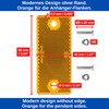 4 Pack Orange 90 x 40 x 6.5mm Size 70mm