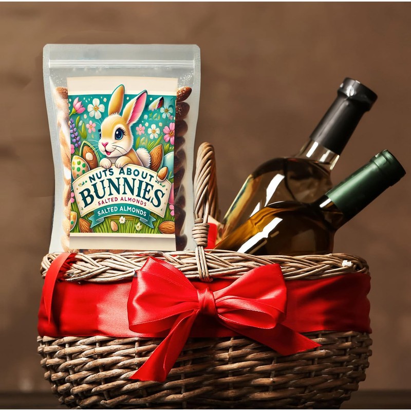 Nuts About Bunnies Easter Roasted Almonds - Gourmet Small-Batch Salted
