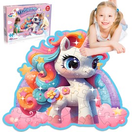 Dislocati Unicorn Gifts for Girls, Jigsaw Puzzle for Kids 3-7 Year Old Girl Gifts Puzzles for 3-7 Year Olds Gifts for 3-7 Year Olds Girls Giant Floor Puzzle Girls Toys Age 3-7 Birthday Gifts for Girls
