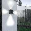 4 Sided Luminous Wall Lamp Double Head Waterproof LED White