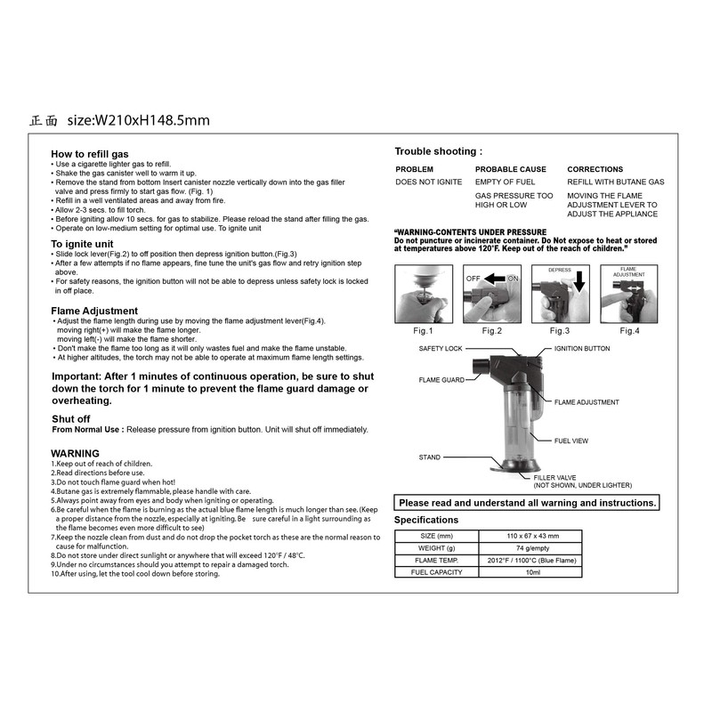 MR.TORCH Pack of 2 MR-33 4" Windproof Multi-functional Pocket Torch,