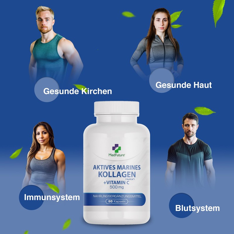 Collagen Capsules High Dose - 500 mg Fish Collagen +