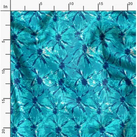 Soimoi Blue Cotton Cambric Fabric Batik Tie-Dye Fabric Prints by Yard 58 Inch Wide