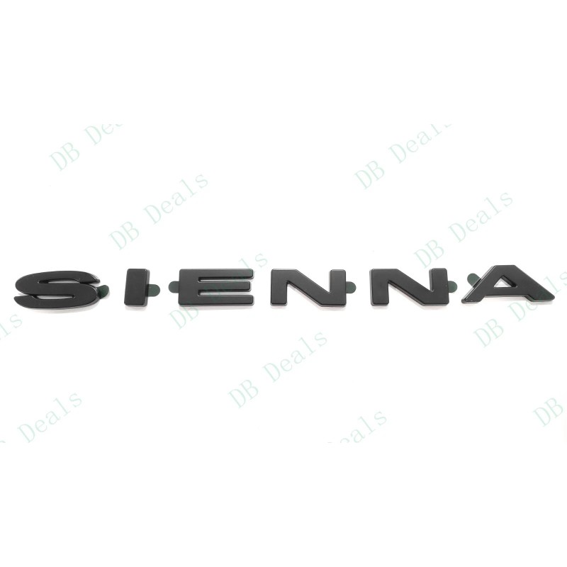 Sienna OVERLAY Rear Liftgate Matte Black SIENNA Letter Logo Emblem