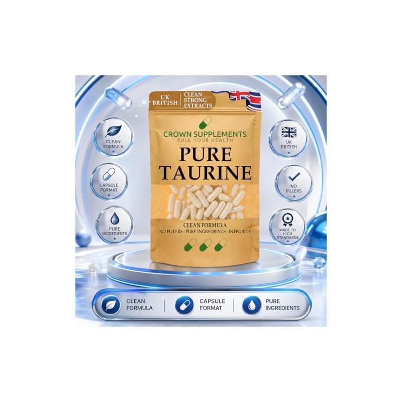 Pure Taurine Capsules Amino Acid | Clean Supplements UK |