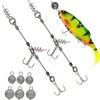 THKFISH Shallow Rig Pike Stinger Systems Treble Fishing Hooks for