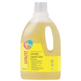 Sonett Organic Laundry Liquid Detergents, Mint & Lemon (1 Count) for all colored textiles Certified Organically Grown