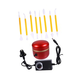 Operitacx Mini Pottery Wheel DIY Clay Making Pottery Machine UK Plug Clay Roller Set