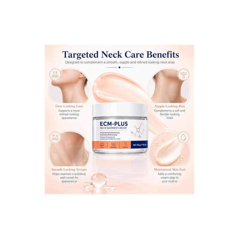 Neck Firming Cream with Niacinamide for Smooth-Looking Skin, 1.76 Fl