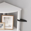 VIMBER Corner Shelf, 5-Tier Corner Bookshelf, Industrial Corner Ladder Shelf,