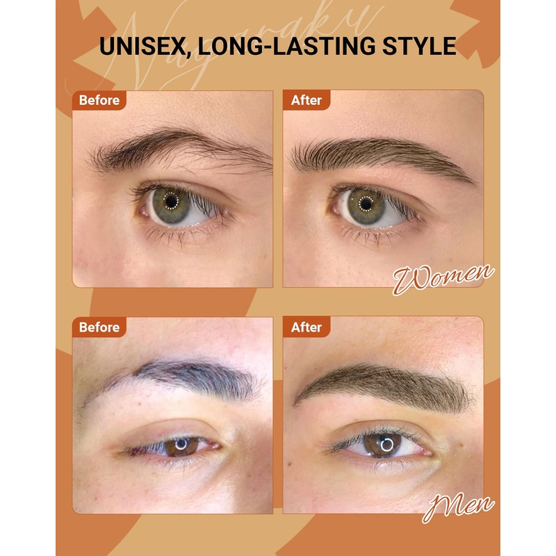 NAGARAKU Eyebrow Extension 0.07mm I-Curl Length 9mm-11mm Brown