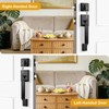Probrico Black Front Door Handle Set,Exterior Door Handle with Deadbolt,Entry