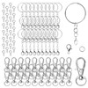 150Pcs Keychain Rings Set, 25mm Key Ring Hoops, Keyring Chain
