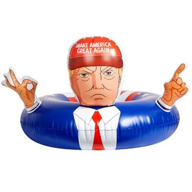 2025 Update Patriotic Inflatable Raft Pool Float Chair President Ronald Tramp Hilarious Funny Summer Giant Celebrity Inflatable Pool Float Suitable for Pools Beach Swimming Party Lounge Raft