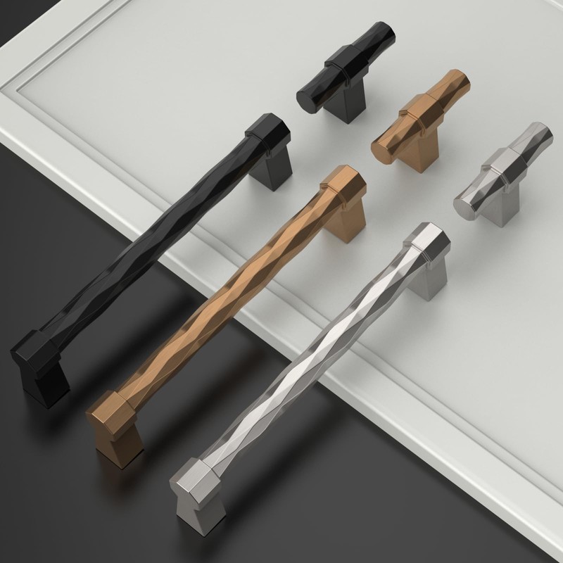 Asidrama 10 Pack Matte Black Kitchen Cabinet Knobs Dresser Knobs