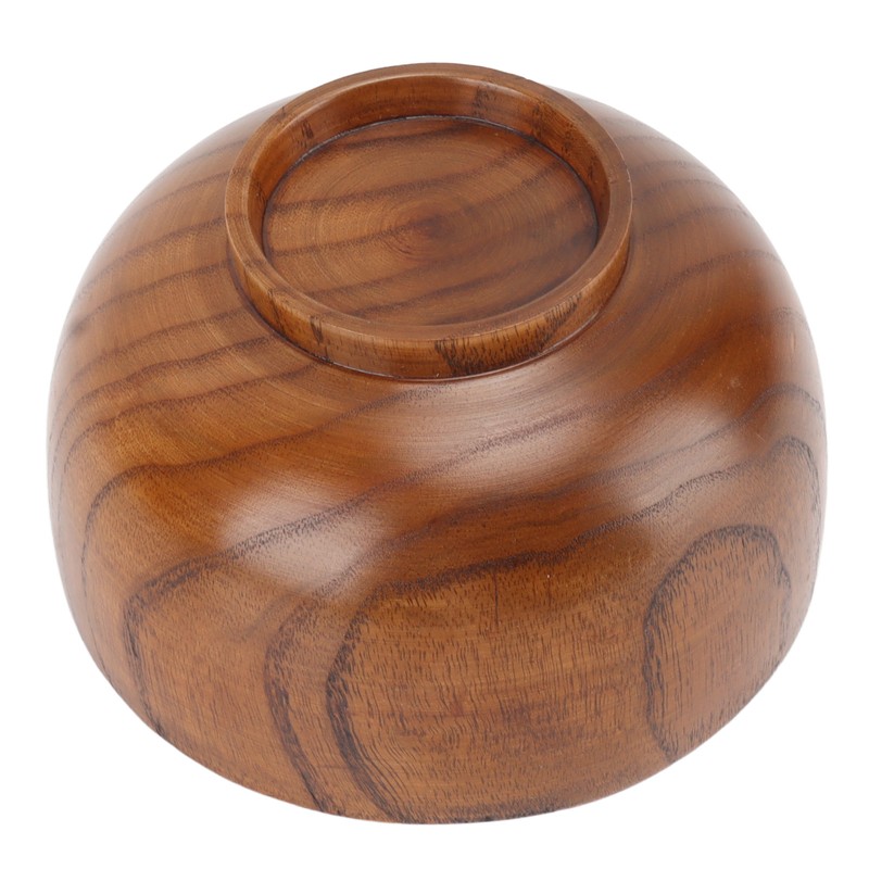 Wood Soup Bowl Unique Texture Exquisite Smoothly Round Wooden Bowl