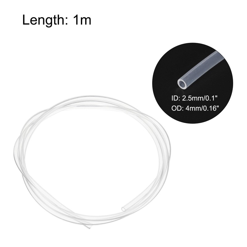 QUARKZMAN PTFE Hose 1m Long, 2.5mm ID 4mm OD High
