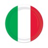 Beistle Italian Red White and Green Paper Plates