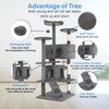 FDW Cat Tree 54in Cat Tower Multi-Level Durable Cat Scratching