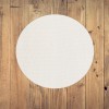 Homeroots 6" Round Basic Beige Non Slip Rug Pad