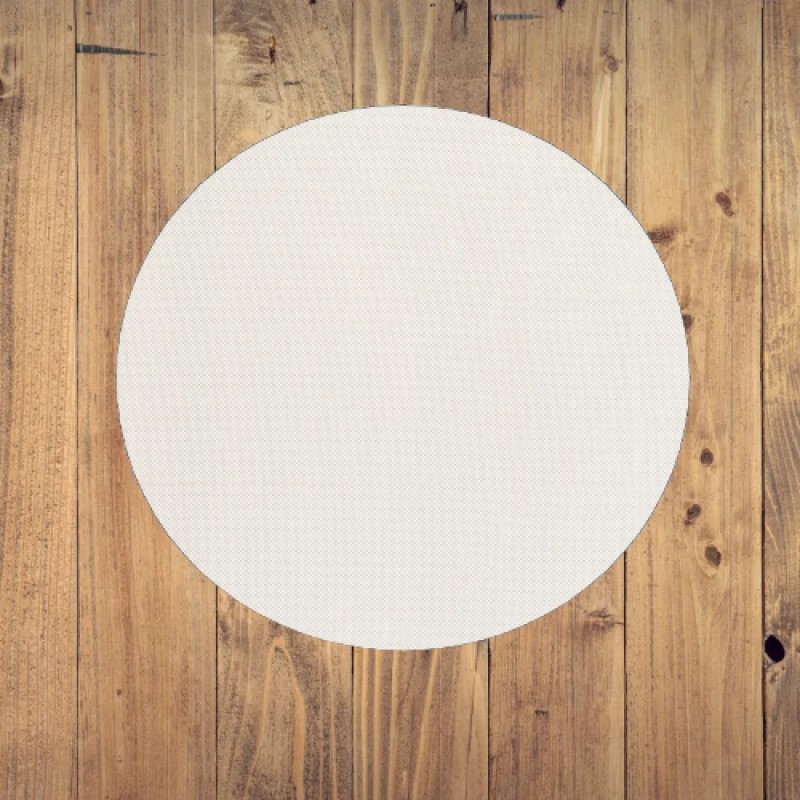 Homeroots 6" Round Basic Beige Non Slip Rug Pad