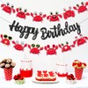 Crab Happy Birthday Banners 3Pcs Crab Birthday Party Decorations Crab