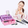 Q Hogar Caja Multiusos Para Almacenar Maquillaje Color Rosado/lila