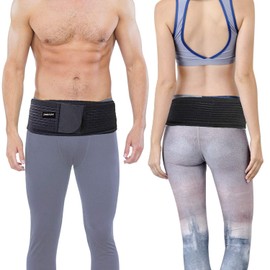 Si Belt for Women and Men (Plus) - Sacroiliac Belt, Stabilize SI Joint | Relieve Sciatic, Pelvic, Lower Back and Leg Pain, Anti-Slip & Pilling-Resistant & Breathable（Black, Plus）