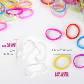 YGDZ 4000pcs Girls Rubber Bands, Small Clear Elastic Hair Rubber Bands Kids Baby Girls Toddlers Hair Ties(2000pcs Clear + 2000pcs Colorful)