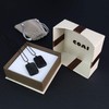 COAI Obsidian Partner Necklaces with Engraving, Obsidian Stainless Steel, Obsidian