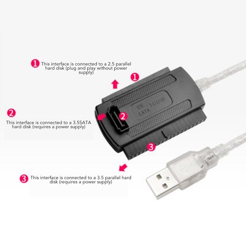 SATA PATA IDE Drive to USB 2.0 Adapter Converter Cable