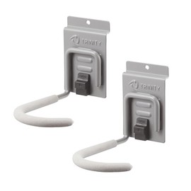 TRINITY Heavy Duty Slatwall Bike Storage Hooks with Spring-Lock, Gray, 2-Pack