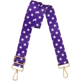 Gutsdoor Purse Strap Replacement Crossbody Bag Strap, Adjustable Wide Shoulder Strap for Handbags (Purple Star)